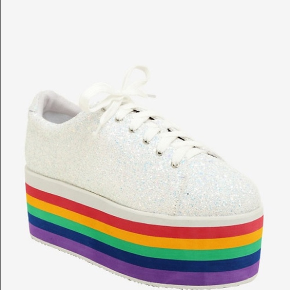 Size 11 Hot Topic Glitter Flatforms